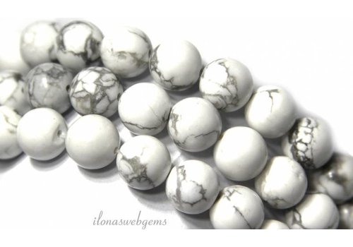 Howlite beads white around 6mm