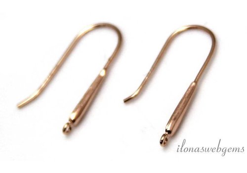 1 pair of Rose vermeil earring hooks