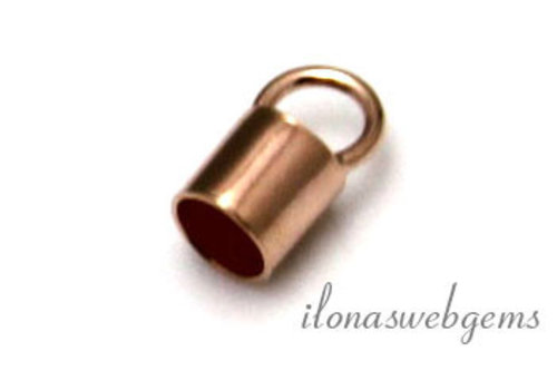 Rosé vermeil eindkapje 3mm