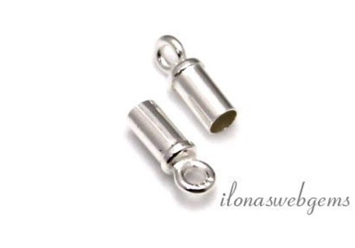 Sterling silver end cap 2mm
