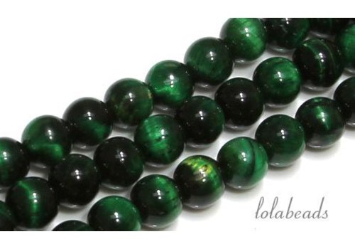 Green Tiger eye beads around approx. 8.5mm