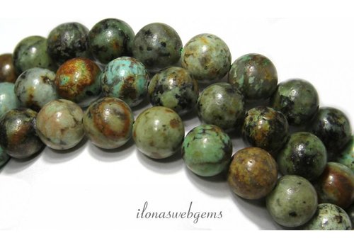 Afrikaanse Turkoois kralen rond ca. 10mm