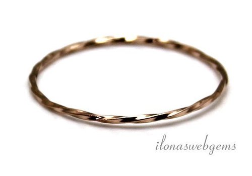 Rosé vermeil closed eye / ring approx. 23x1mm