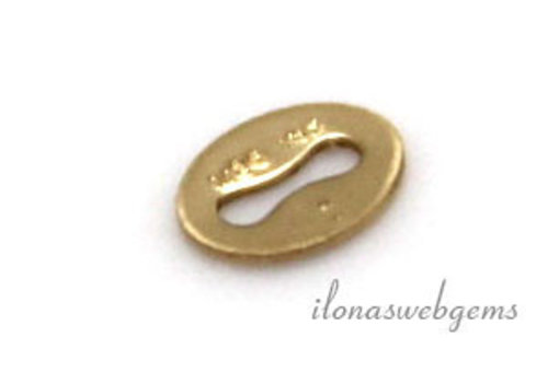 1 Gold filled label with 14k / 20 keurtje approx 4.5x3.5mm