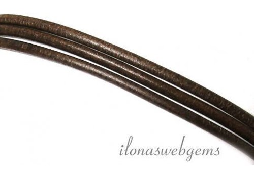 Leather cord brown 1.3mm