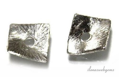 1 piece of silver-plated chip 6x6mm