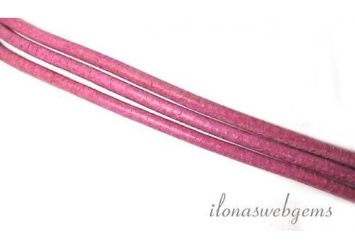 Leather cord pink 1.3mm