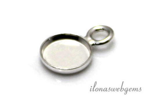 Sterling silver pendant for cabochon 10mm