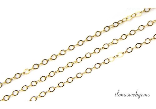 1 cm 14k/20 Gold gefüllte Glieder / Kette 1,3 mm