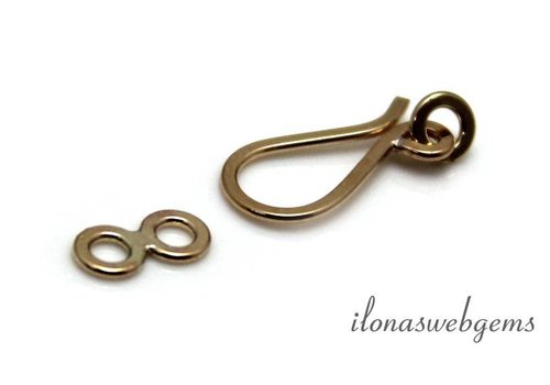 14/20 Gold filled haakslotje ca. 14x8mm
