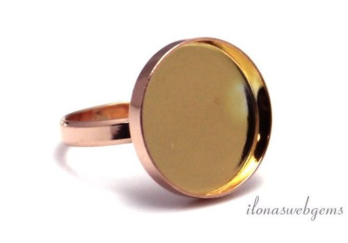 Rose Vermeil Ring für Cabochon 18mm