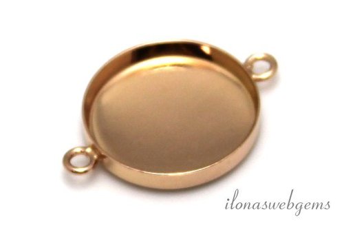 Rose Vermeil Stecker Cabochon 18mm