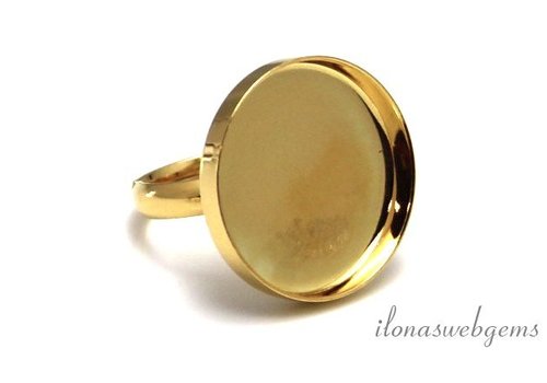 Vermeil Ring für Cabochon 20mm