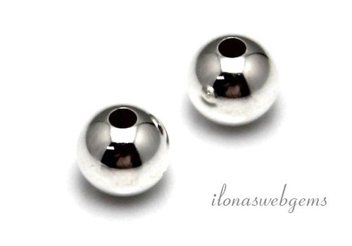 Sterling zilveren kraal ca. 8mm
