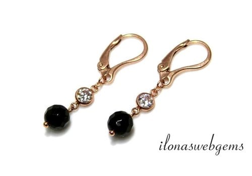 Inspiration Ohrringe: Rosé Goldfilled, Onyx