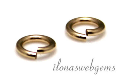 14/20 Gold filled lock-in oogje ca. 4x0.75mm