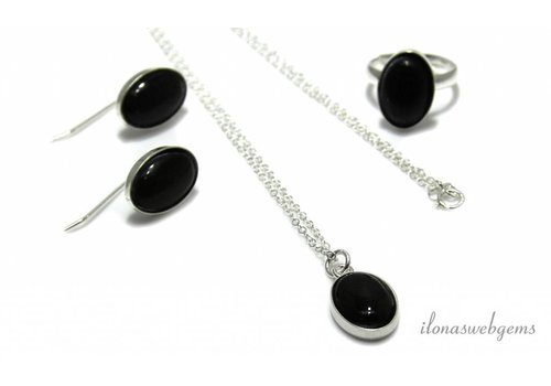 Inspiratie: Set met Obsidiaan cabochons