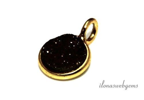 Vermeil Anhänger Druzy Achat 8x8mm