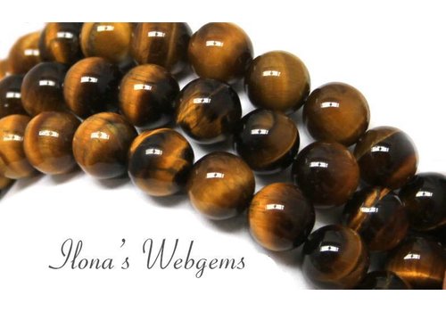 Tiger eye beads around approx. 10mm AA quality
