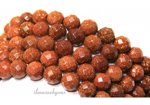 Goldstone-Perlen Gold Haupt Facette ca. 10mm