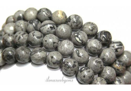 Gray crazy Agate beads around gray around 12mm