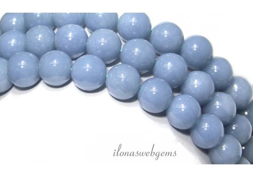 Angelite beads round approx. 8mm