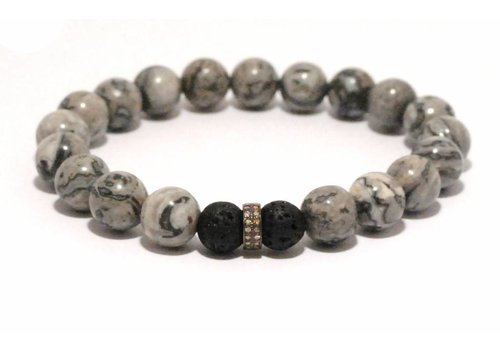 Grey&Diamond' inspiratie armband