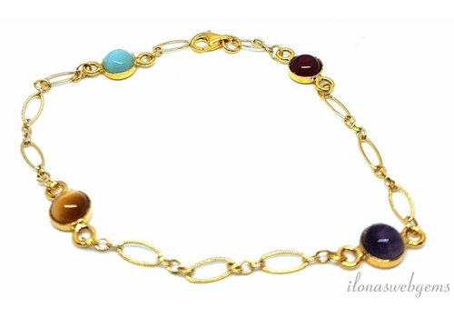 Inspiratie: Gold filled armband met cabochons
