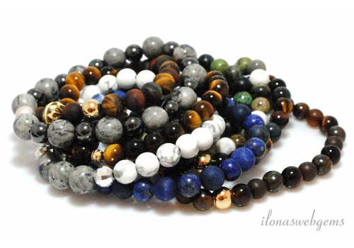 Heel veel herenarmbanden op elastiek