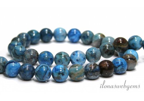 Blue crazy Agate beads around 10mm