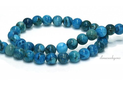 Blue crazy Agaat kralen rond ca. 8mm