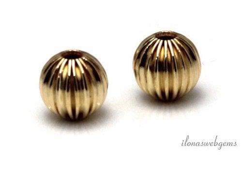 14k/20 Gold filled kraal  ca. 8mm