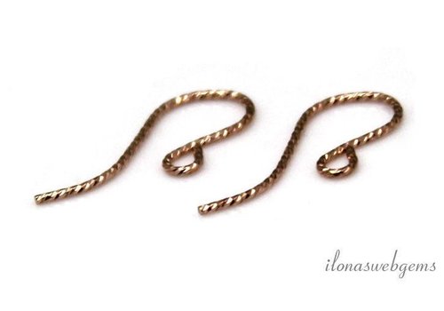 1 Paar Ohrhaken Rose Gold füllte ca. 7x0.7mm