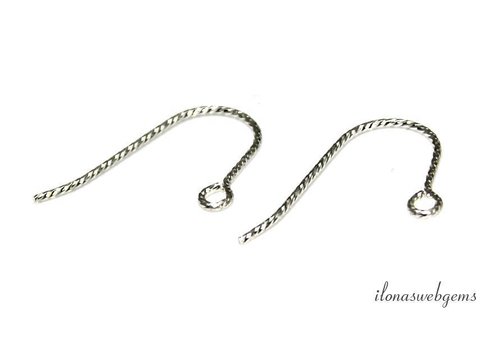 1 Paar Sterling Silber Ohrhaken ca. 19mm