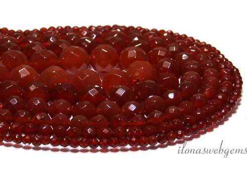 Karneol - Karneol Perlen große Facette ca. 8mm - Copy