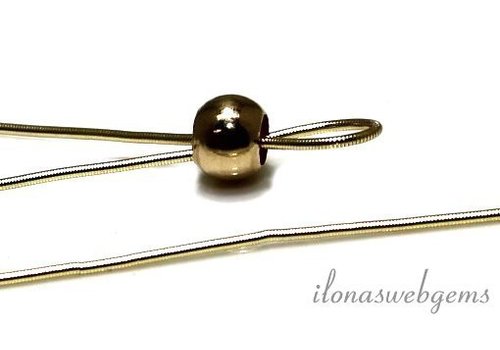 French wire / Bouillondraad / Kleur: warm goud ca. 1.2mm