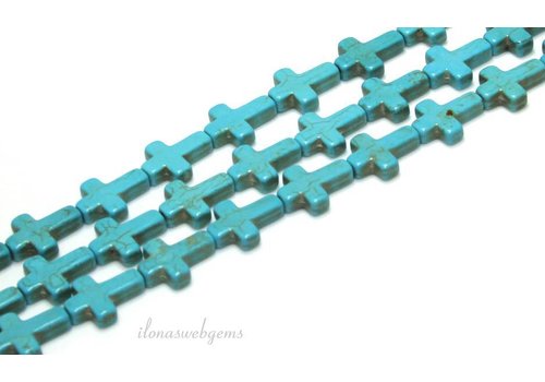 Howlite crosses approx. 16x12x4mm
