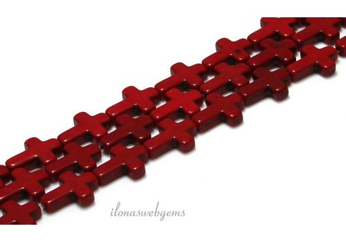 Howlite crosses approx. 16x12x4mm