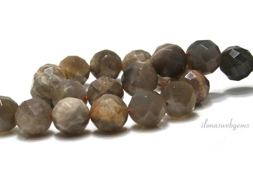 Mondstein Perlen facettiert um 12mm