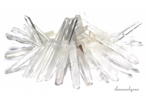 Obeliksen-Perlen aus Bergkristall ca. 56x11x9mm
