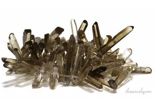 Rookkwarts Obelisk kralen op- en aflopend van 27x9x6mm