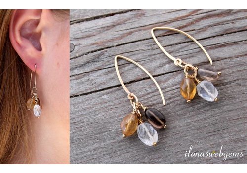 Inspiration: Earring with faceted beads