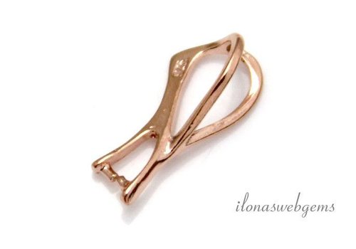 Rosé-Vermeil-Bügel, ca. 15,5 x 7,5 mm