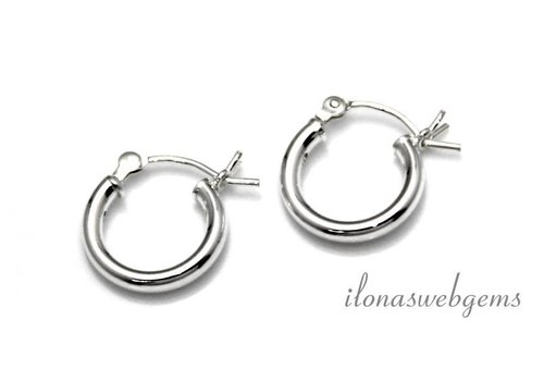 1 pair of sterling silver earrings 12mm