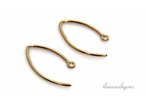 1 paar 14/20 gold filled oorbelhaakjes ca. 22mm