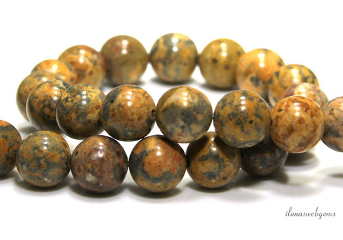 Leopard skin Jaspis kralen rond ca. 8mm