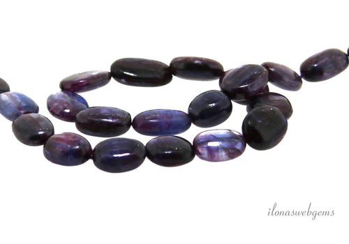 Purple Mystic Kyanite beads oval around 10x8x3mm