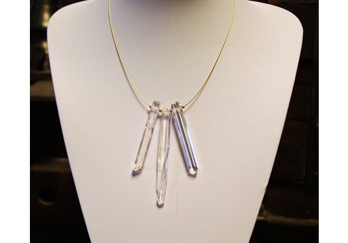 Inspiratie: Collier Bergkristal obelisken