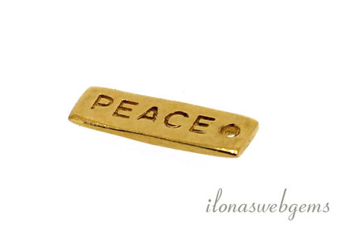 Vermeil-Anhänger „PEACE“ ca. 14 x 5 mm