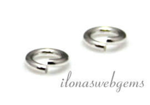 1x silver filled oogje open ca. 4mm